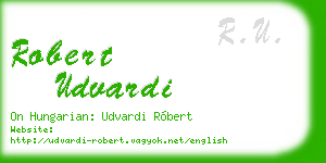 robert udvardi business card